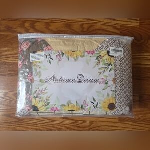 Luxury Vintage Floral Patchwork 100% Cotton 3pc Quilt Bedset Size QUEEN - NEW